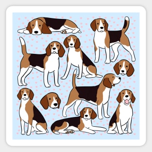 Cute beagle dog pattern Sticker